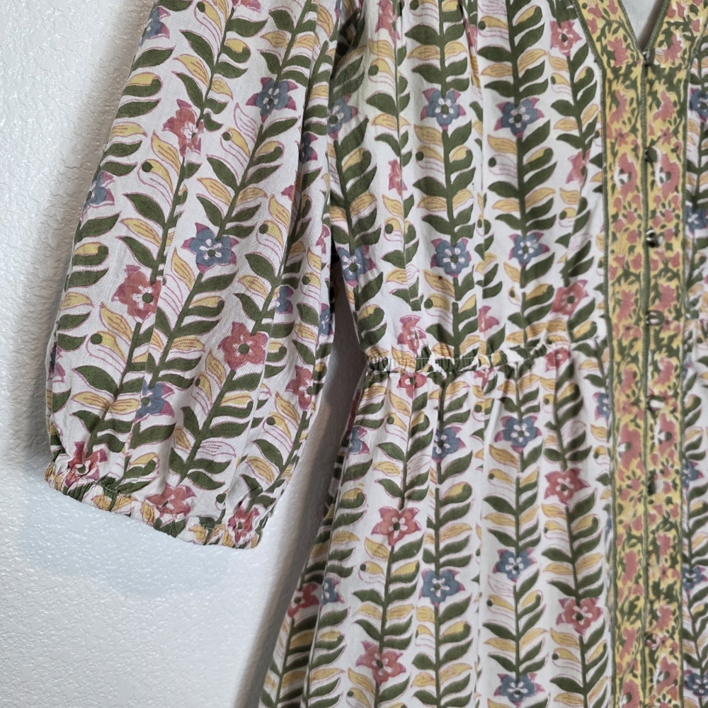 Marea Solana Floral Marigold Dress Size Large - Picture 11 of 14